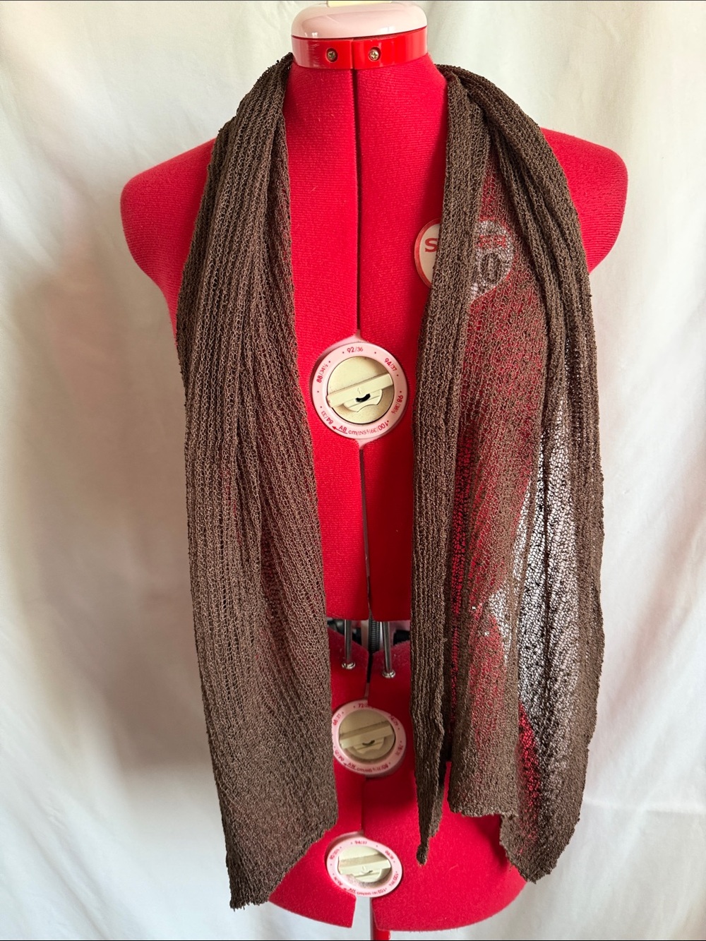 Lightweight Brown Women's Scarf - Everyday Draped Wrap